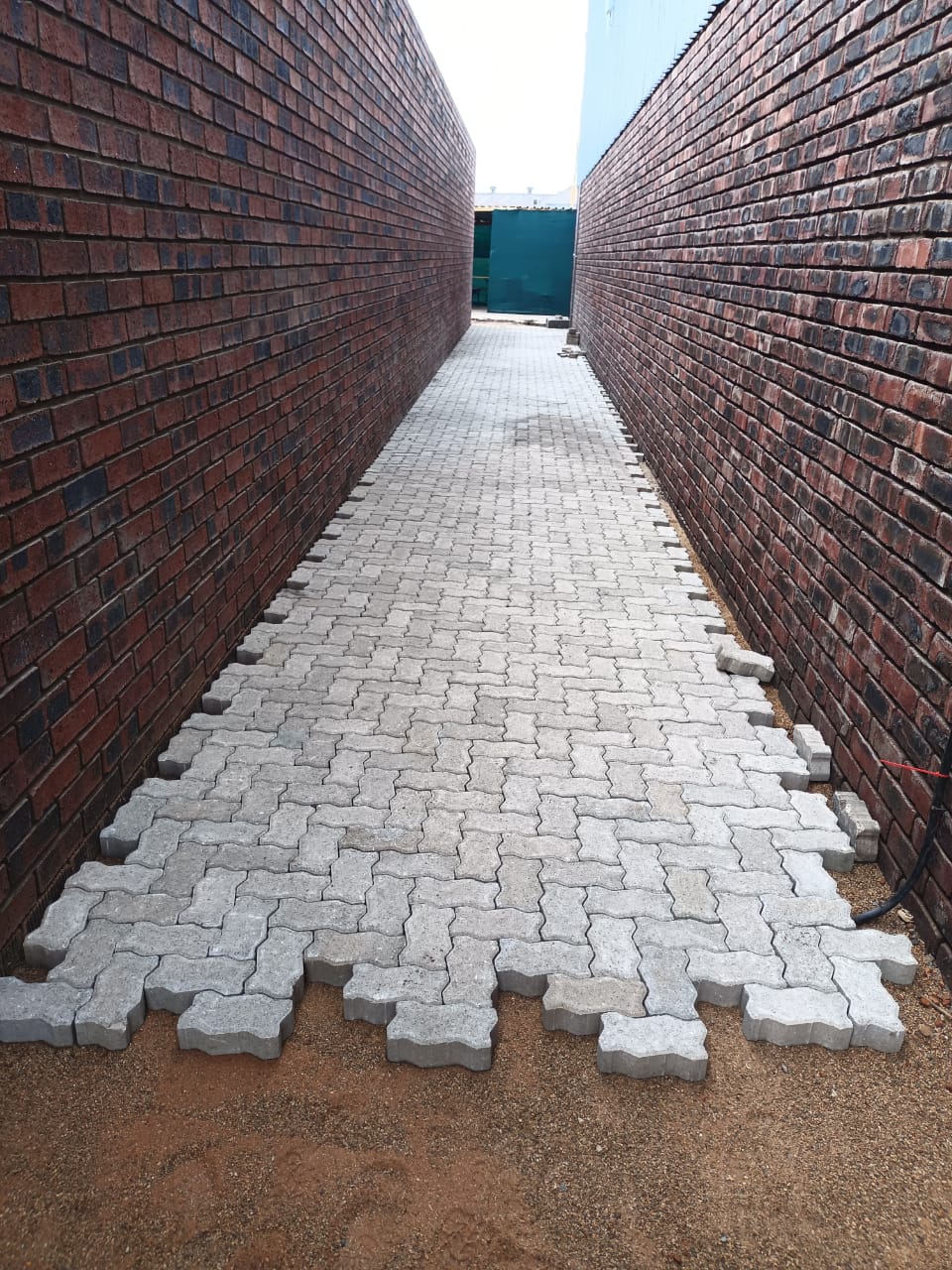 Chemical store brickwork and paving