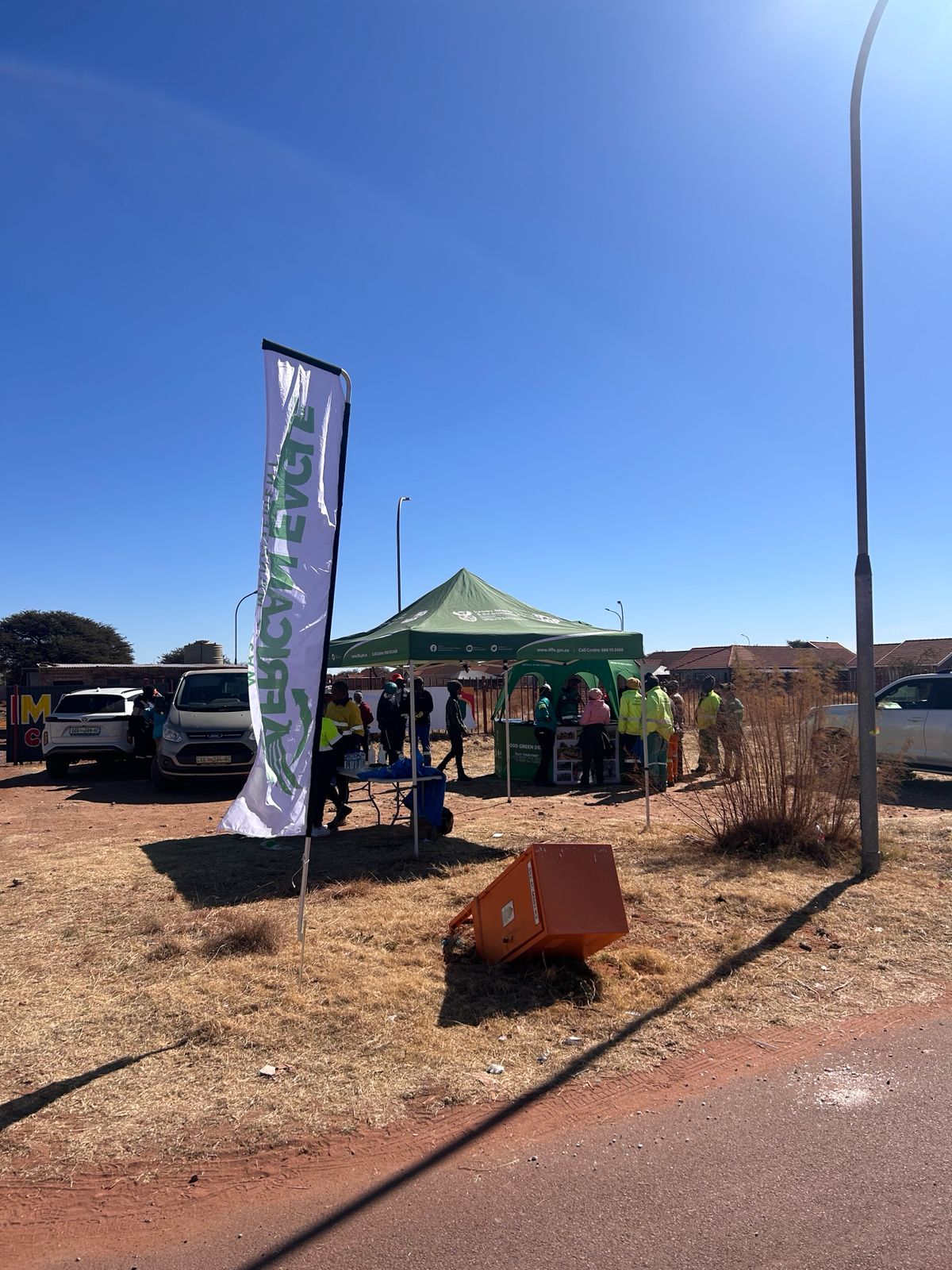 African Eagle community clean-up activation in Mothibistad