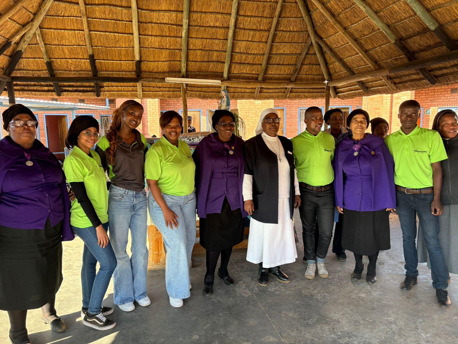 African Eagle team participating in the Kgomotsego Old Age Home project